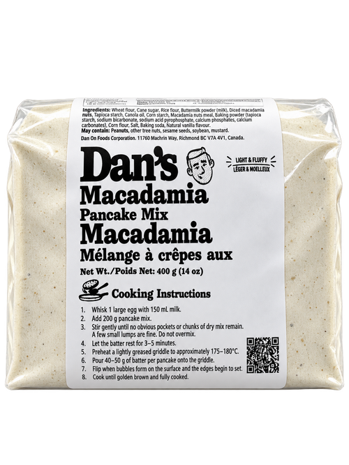 Dan’s Macadamia Pancake Mix 400 g front pack